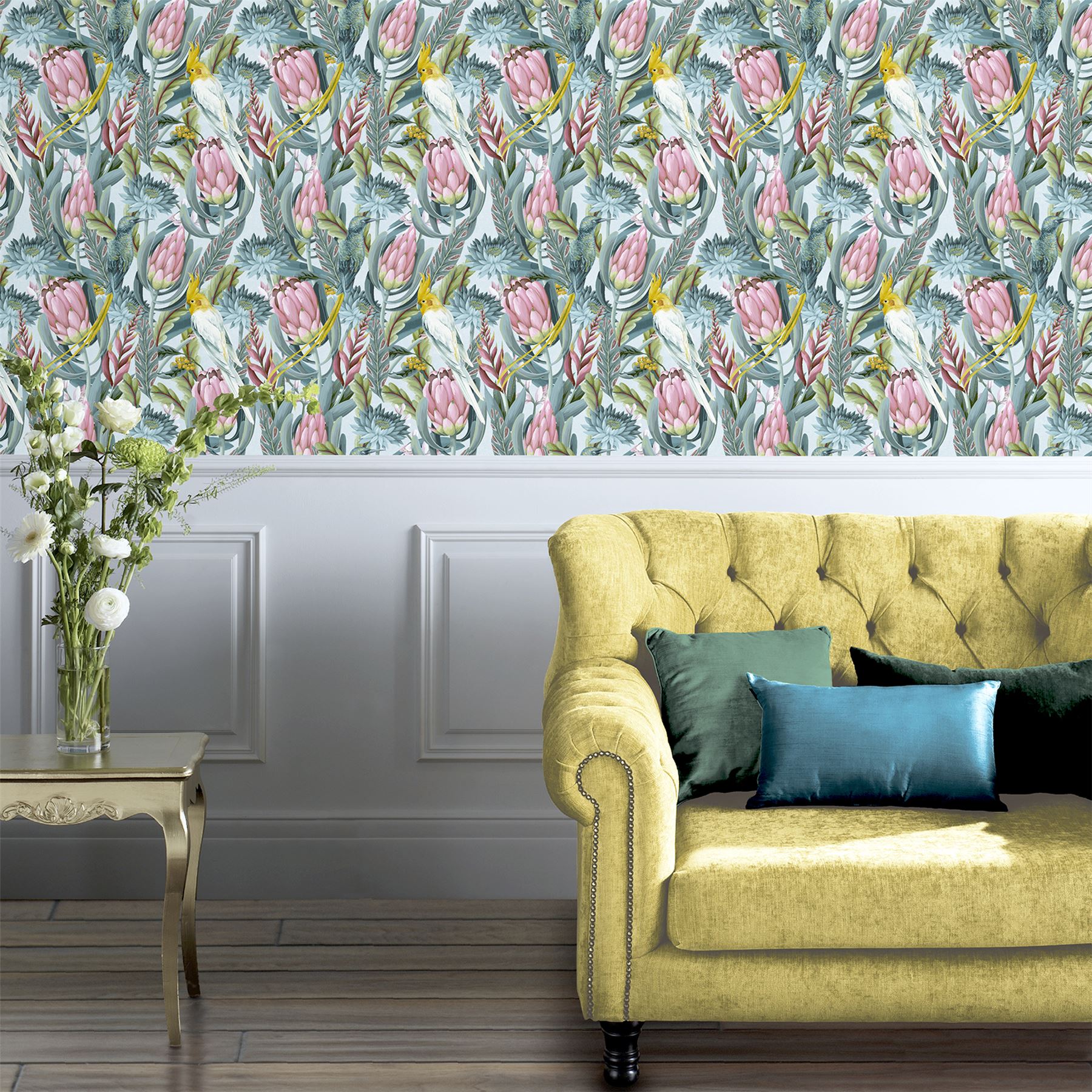 Rainforest Escape Green Pink sw12
