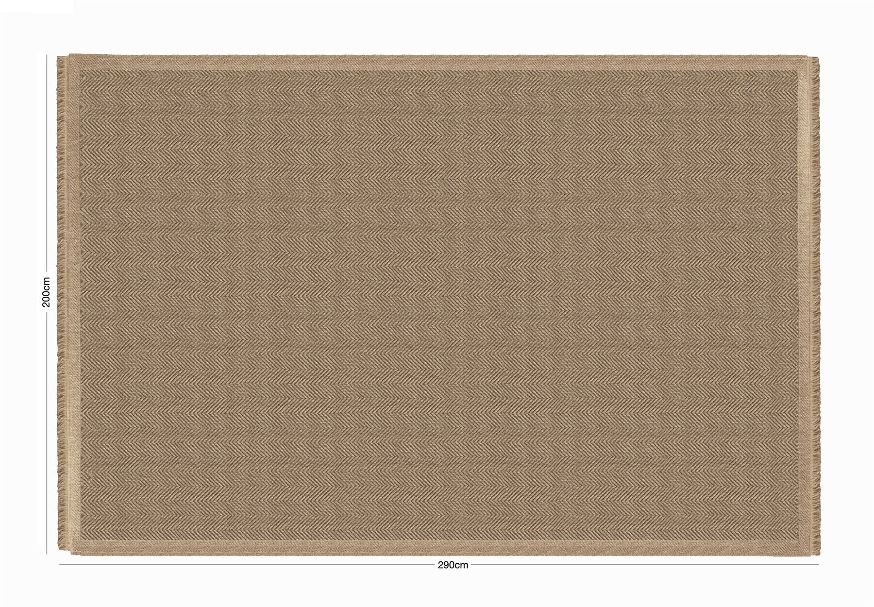 Jute Effect Herringbone Rug