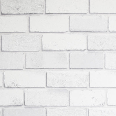 Diamond White Brick Wallpaper