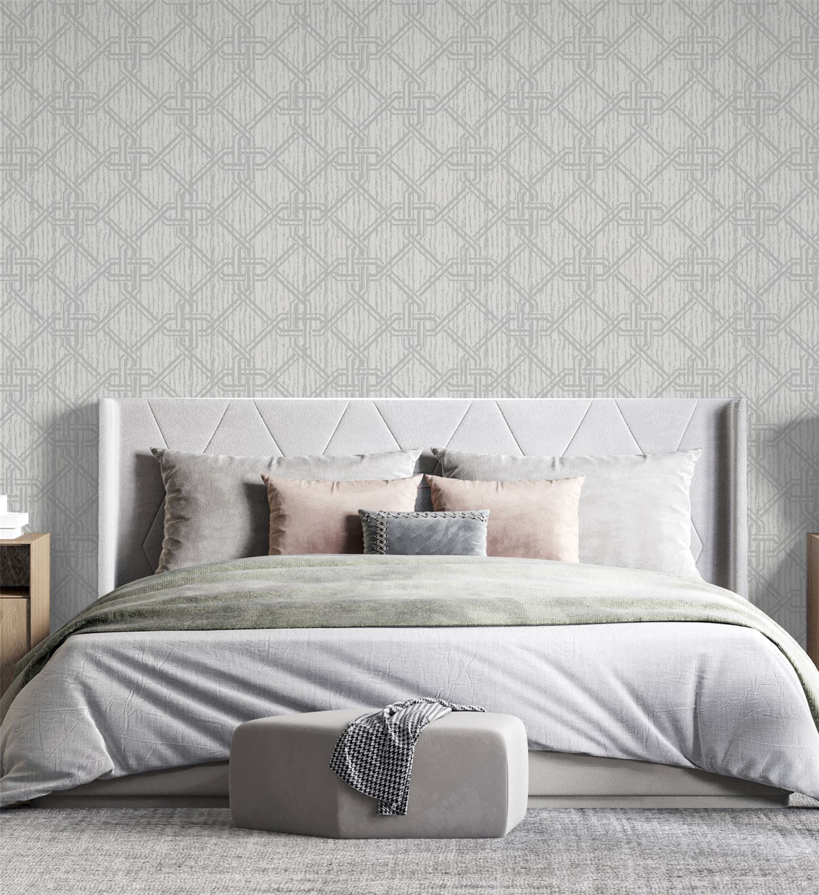 Gianni Foil Silver Wallpaper sw9