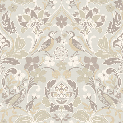 Folk Floral Neutral Wallpaper