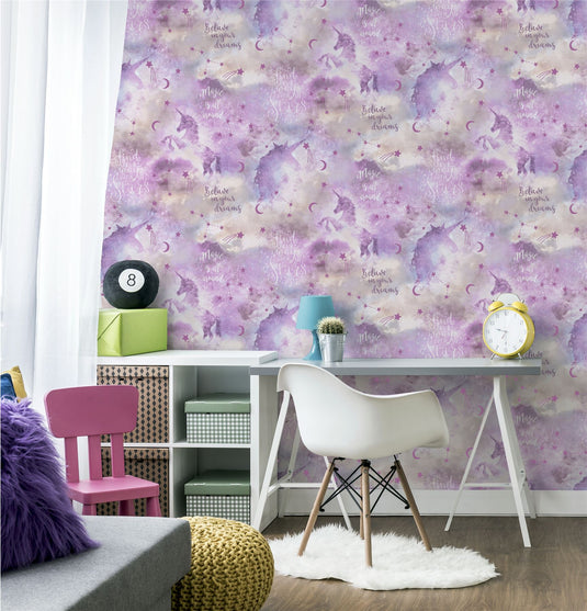 Galaxy Unicorn Blush Multi Wallpaper sw12