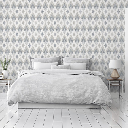 Scandi Diamond Silver Wallpaper sw12