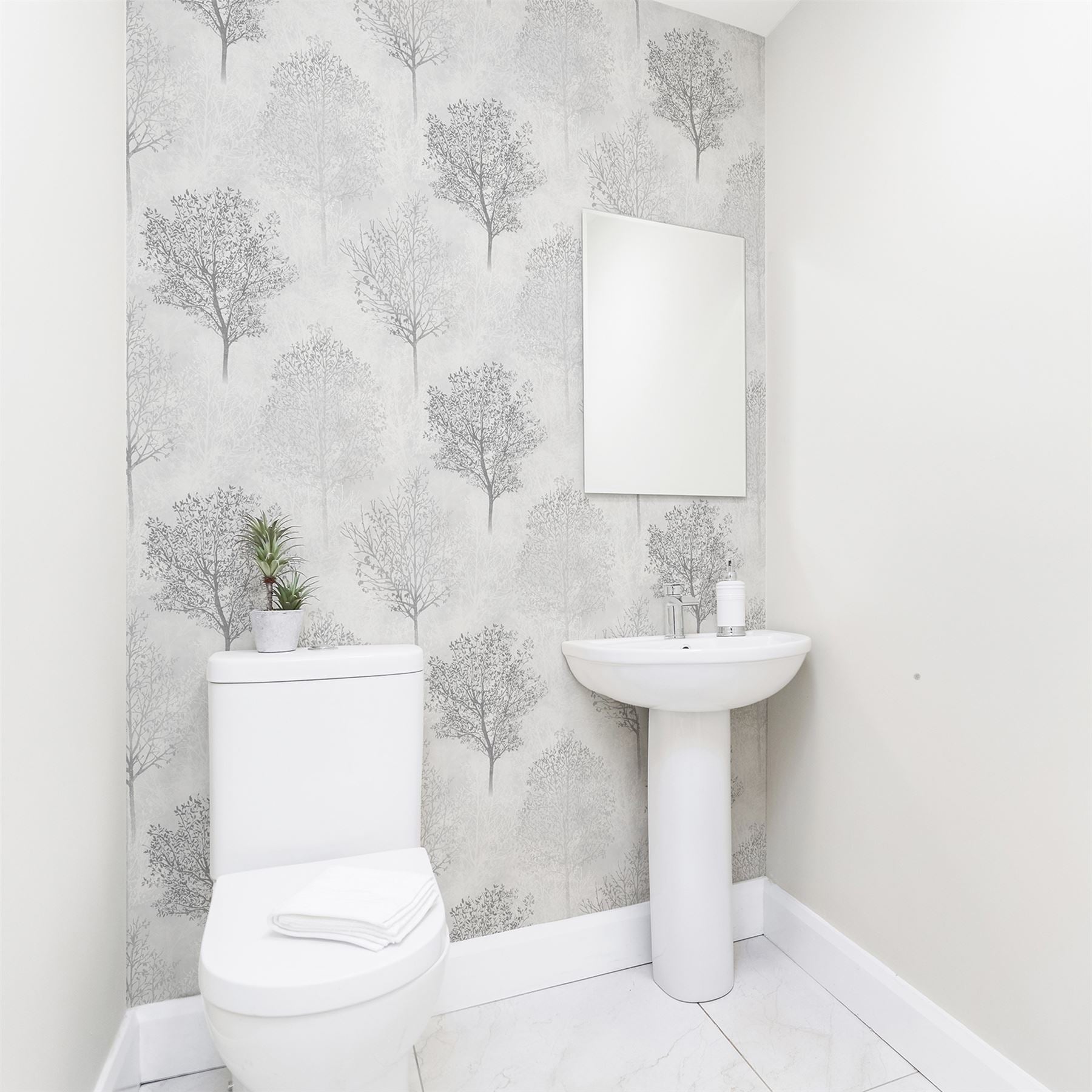 Wonderland Mono Wallpaper