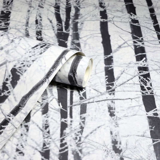 Frosted Wood Silver Wallpaper sw12