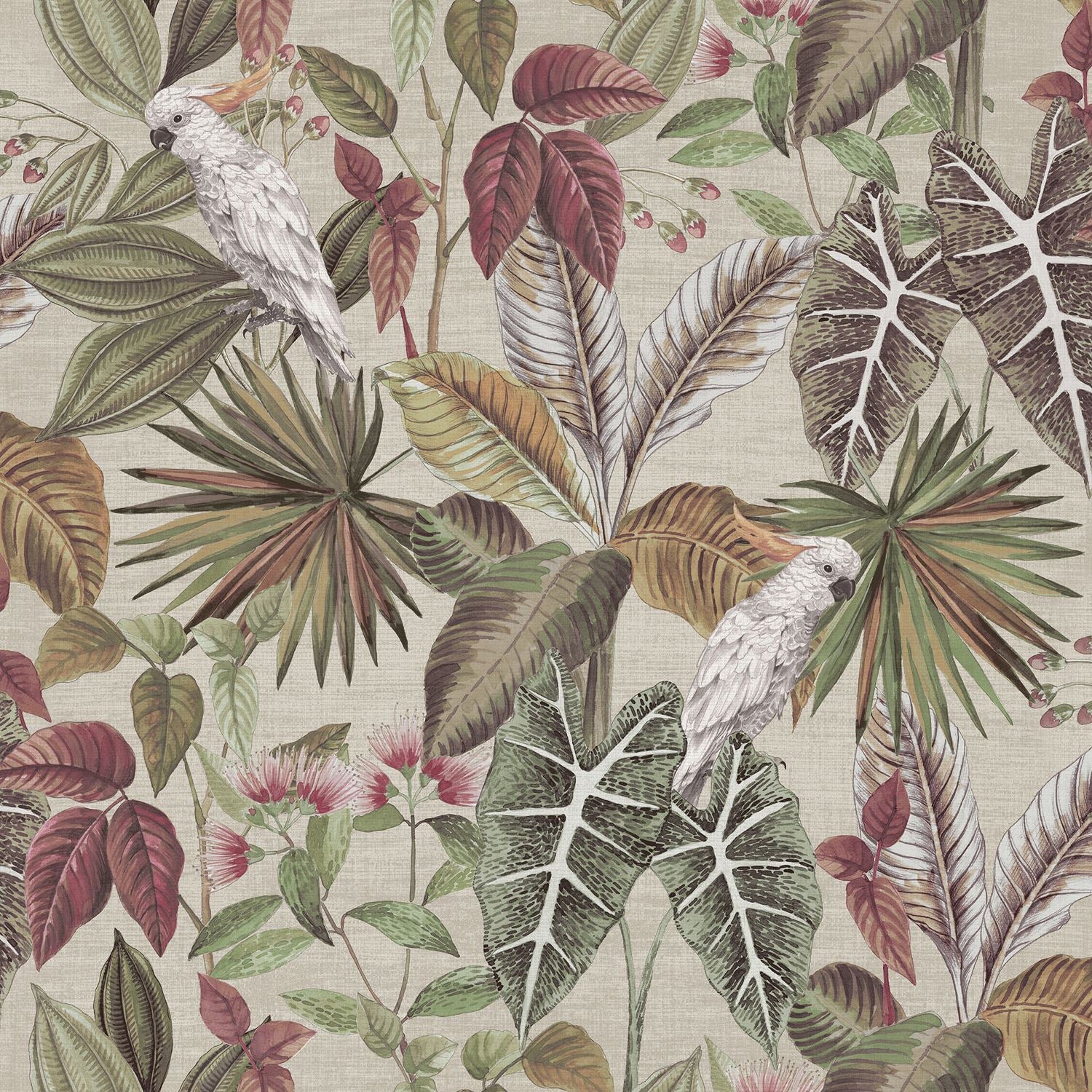 Vintage Parrot Multi Wallpaper