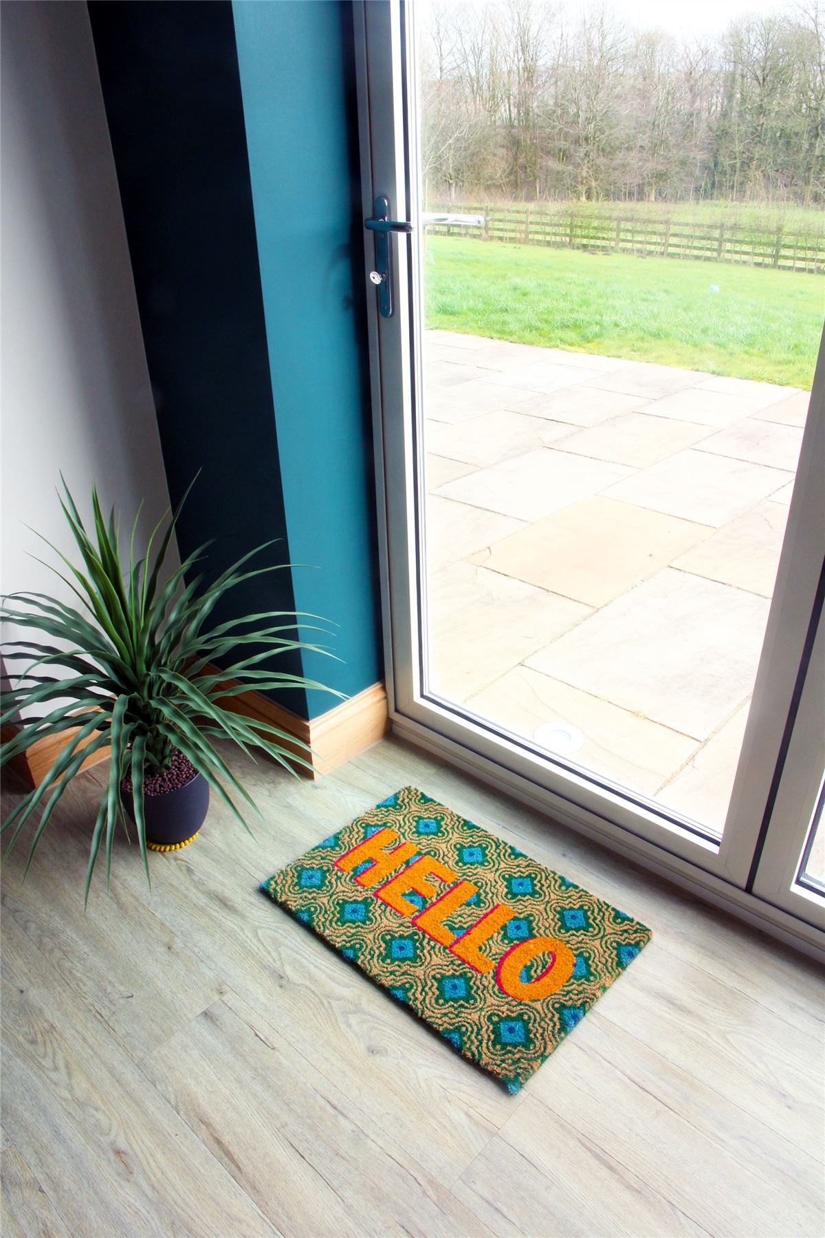 Astley Hello Printed Multi Doormat  40x60cm