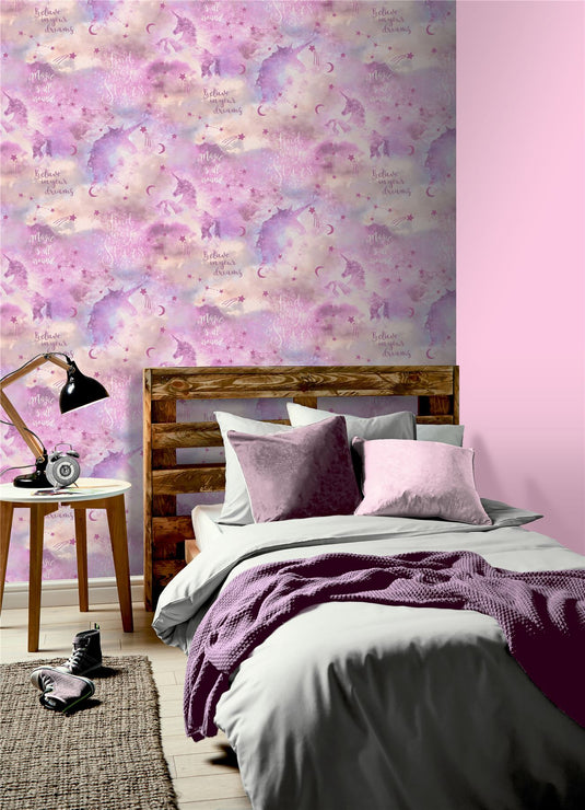 Galaxy Unicorn Blush Multi Wallpaper sw12