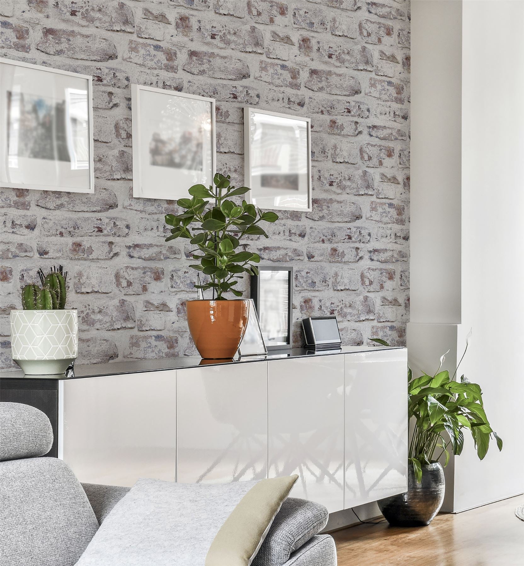 Whitewashed Wall White Wallpaper sw12