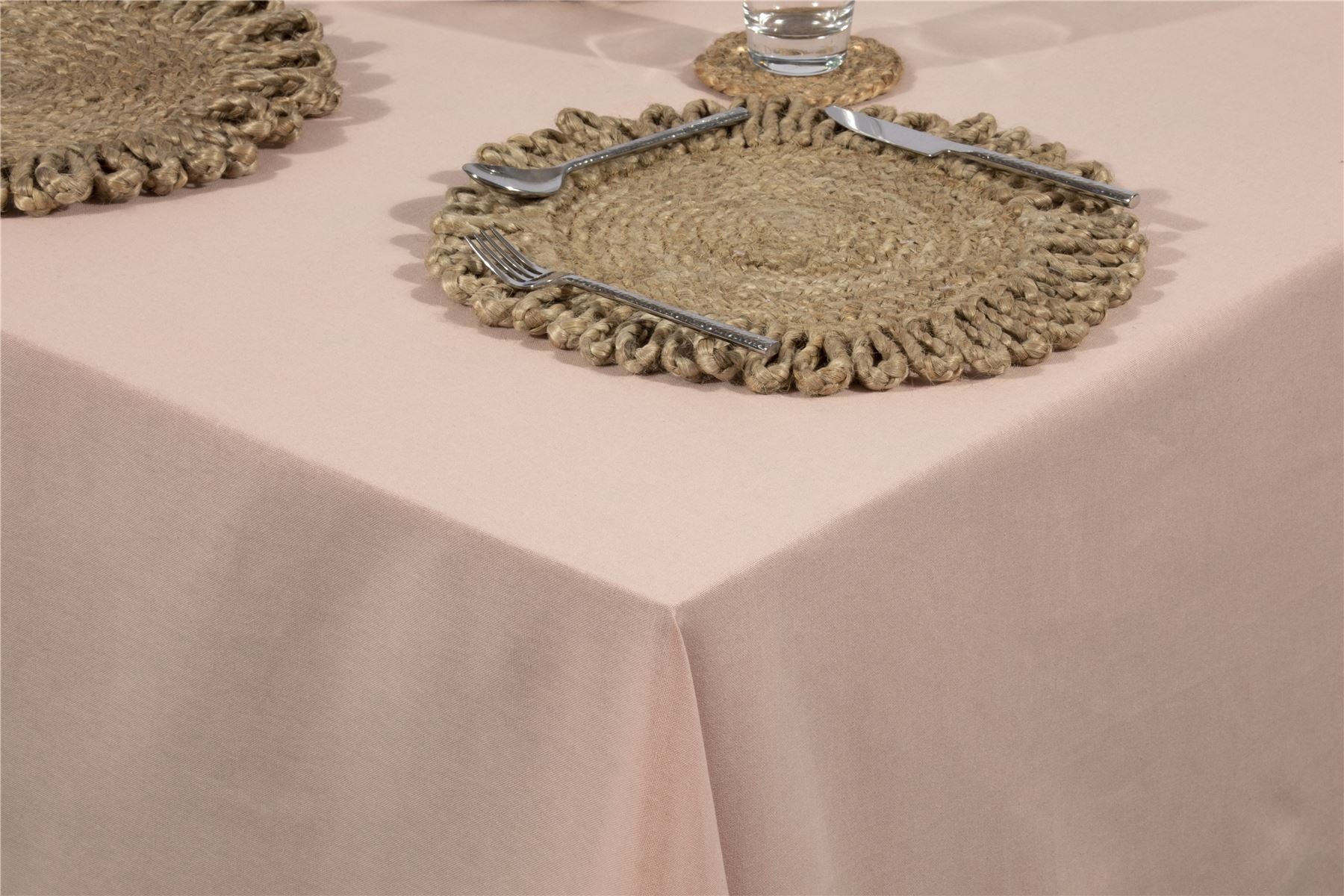 Avon 100% Cotton 240x140cm Blush Tablecloth