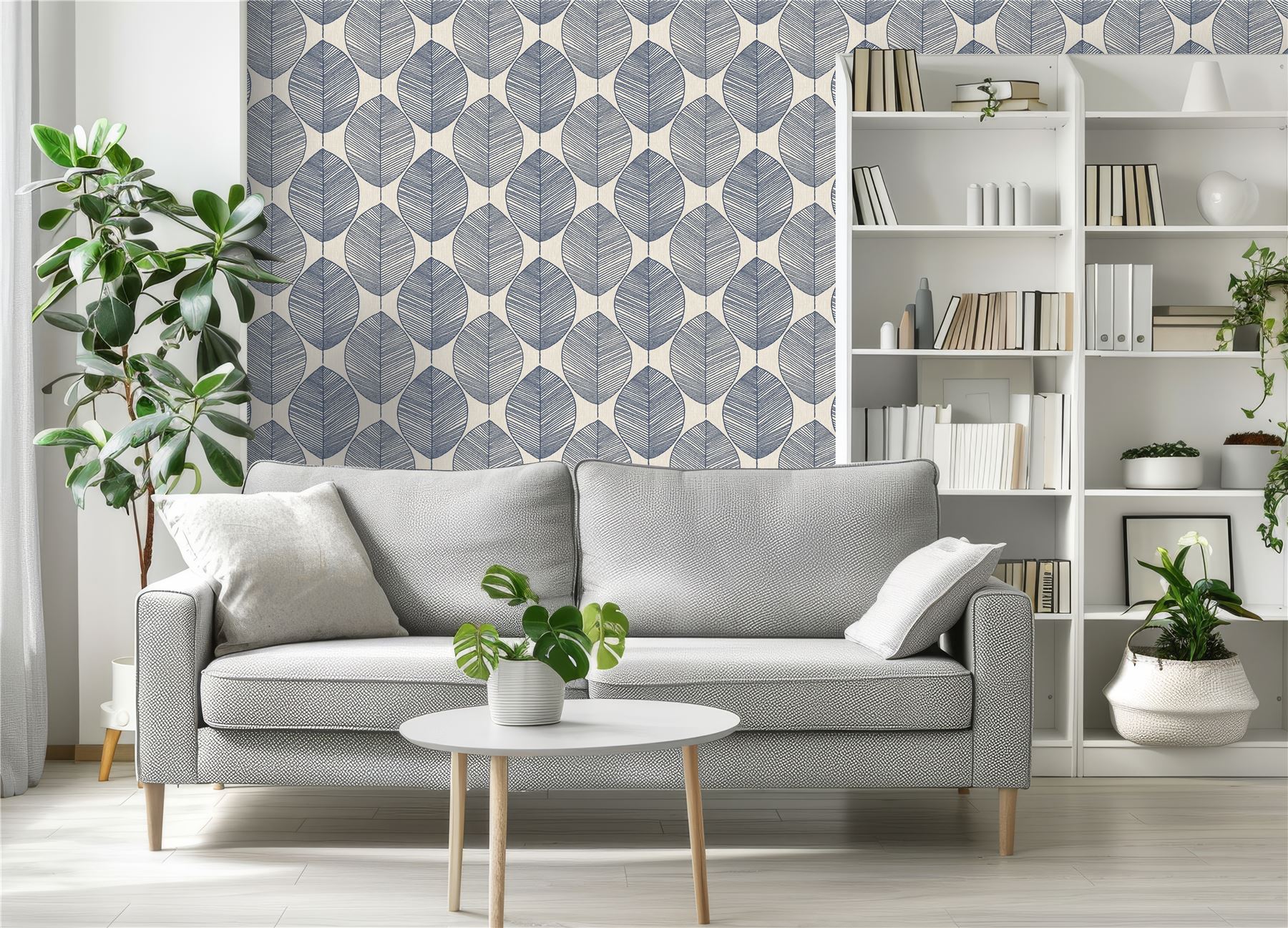 Leaves Blue Wallpaper