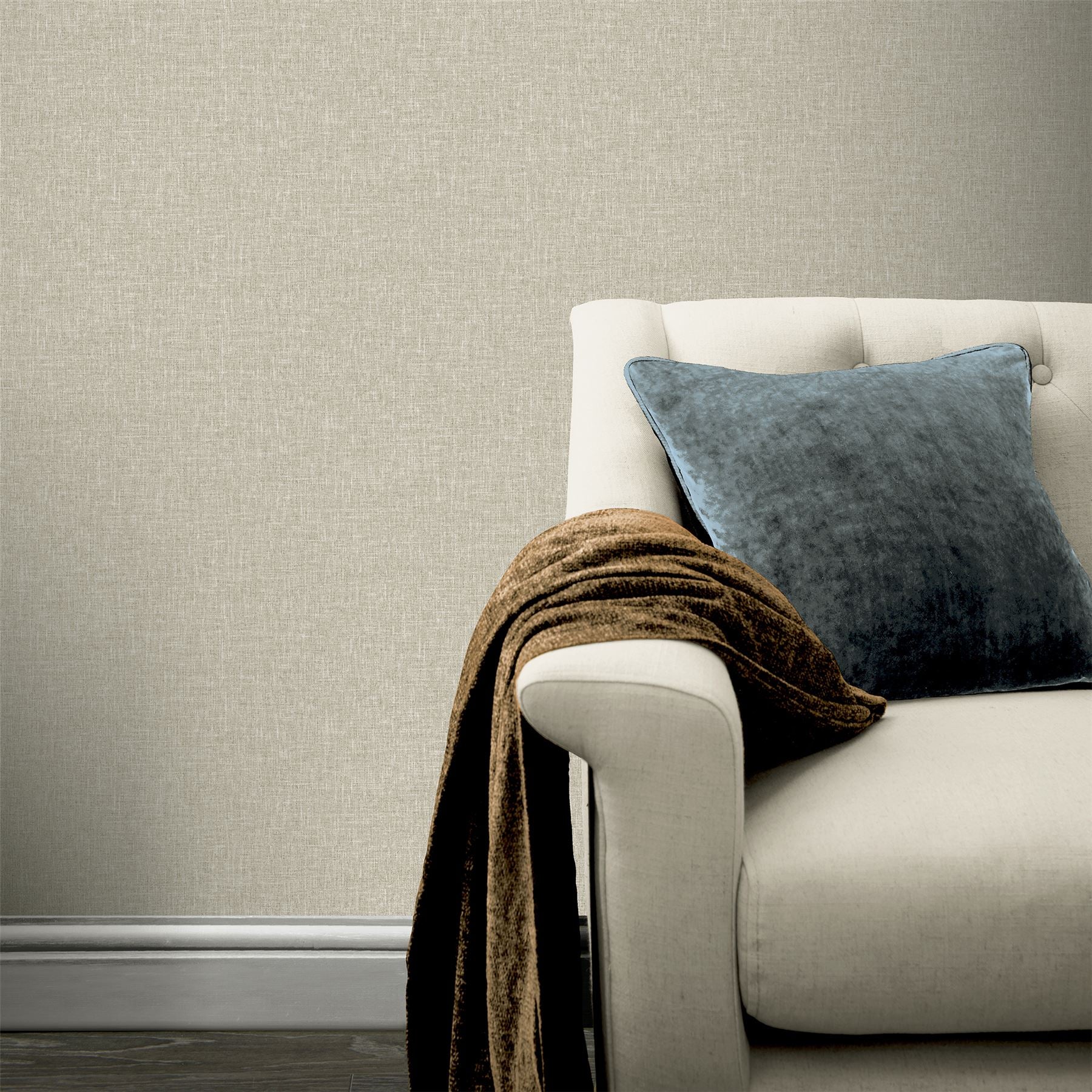 Luxe Hessian Taupe Wallpaper