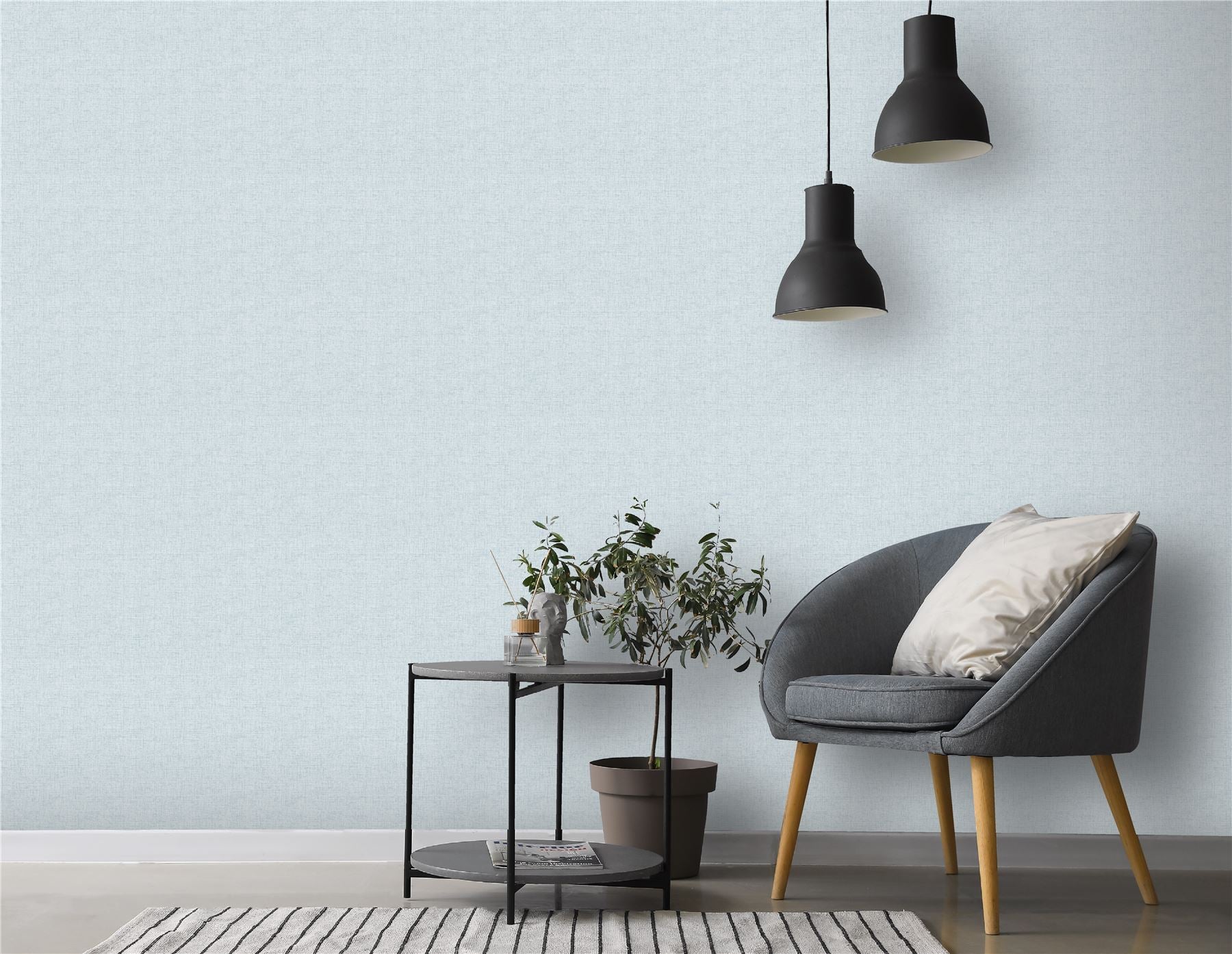 Fabric Texture Mid Grey Wallpaper