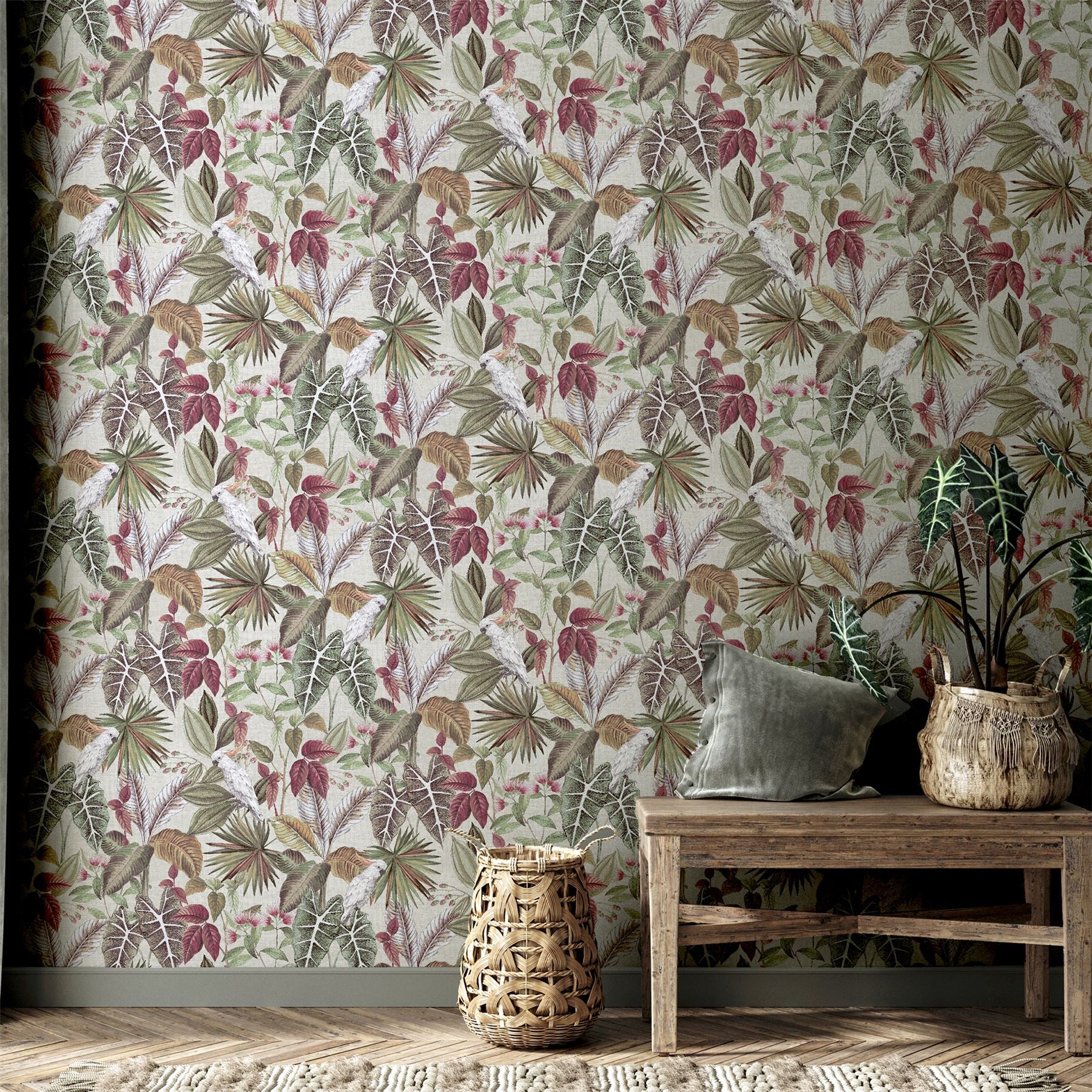 Vintage Parrot Multi Wallpaper