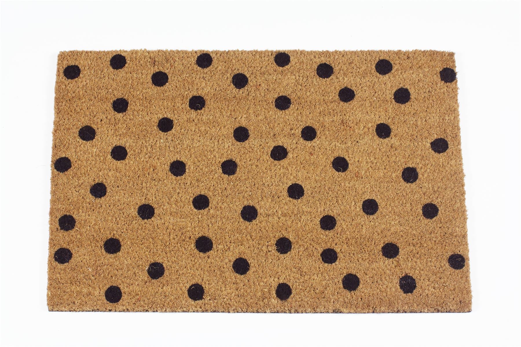 Astley Polka Dot Printed Neutral Doormat 40x60cm