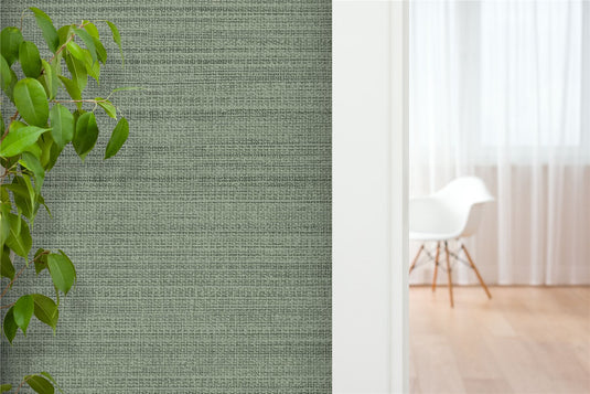 Raffia Texture Green Wallpaper