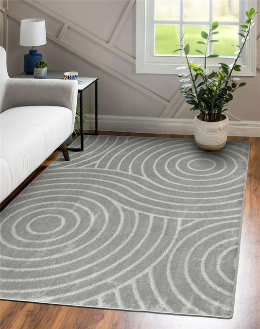 Rhythm Sculpt Grey 160 x 230cm Rug