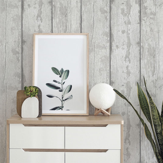 Grey Washed Wood Wallpaper sw12