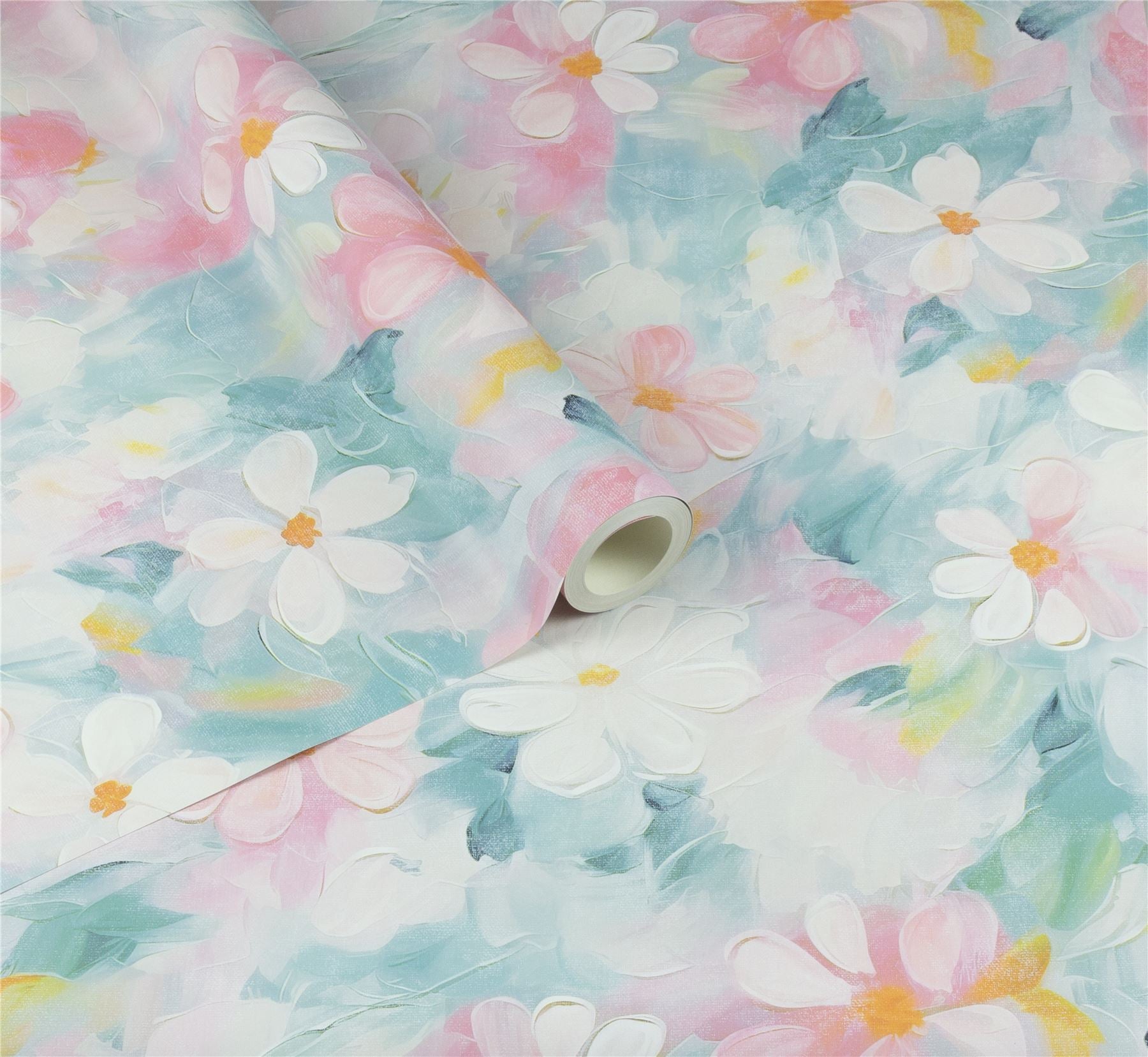 Oil Paint Floral Wallpaper