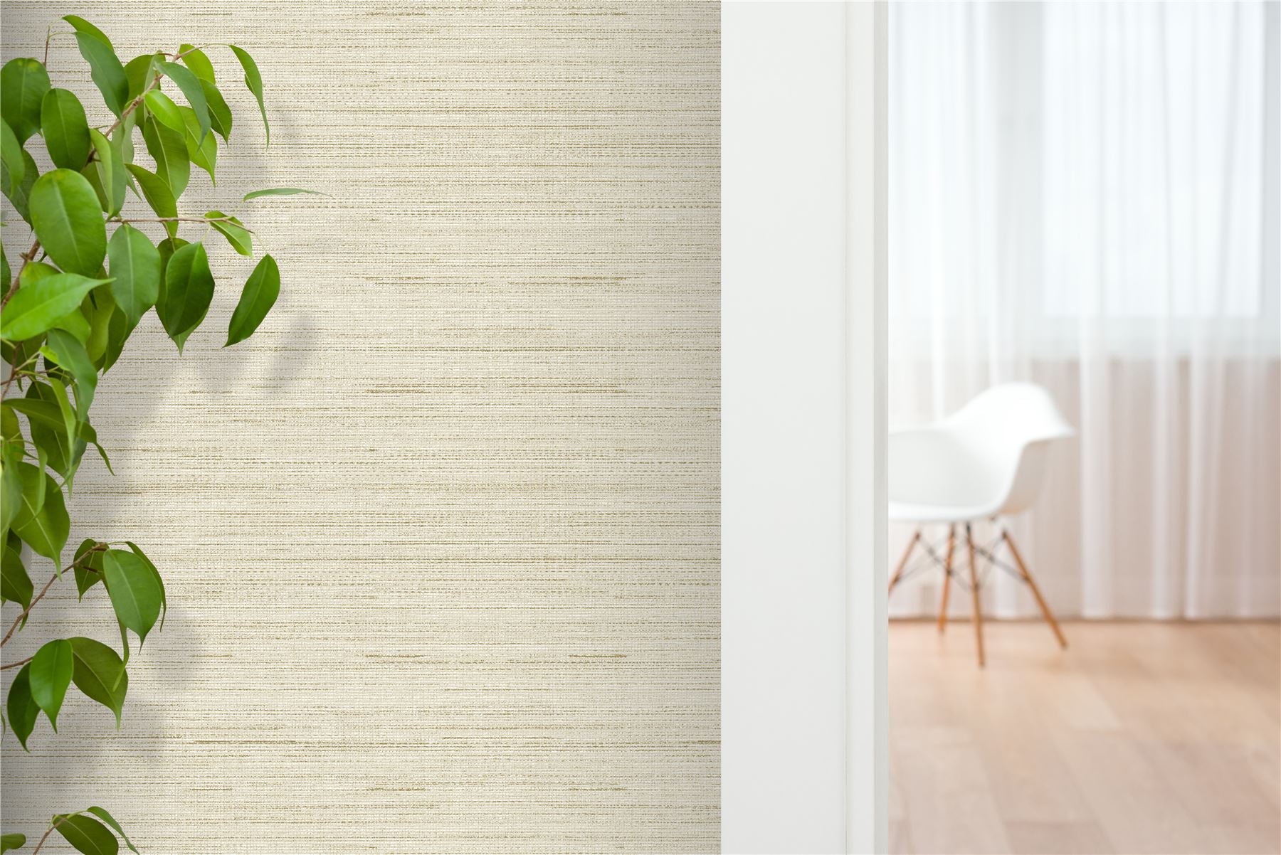 Ginkgo Plain Neutral Wallpaper