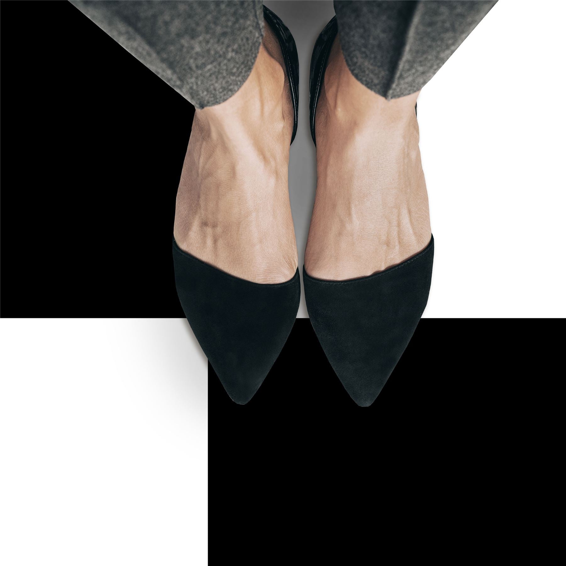 Floor Tile Plain 30.5x30.5cm Black & White (10 Tiles Per Pack) - sw6