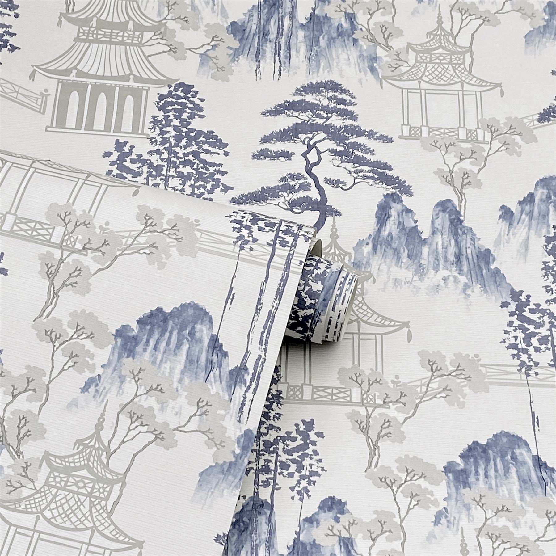 Japanese Pagoda Blue Grey
