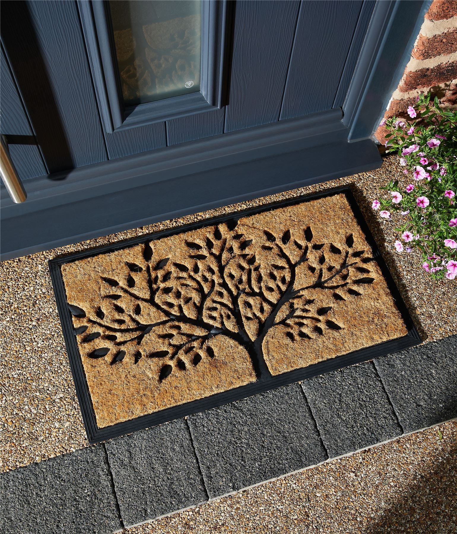 Chadderton Tree of Life Rubber Backed Coir Brush 60x90cm Doormat