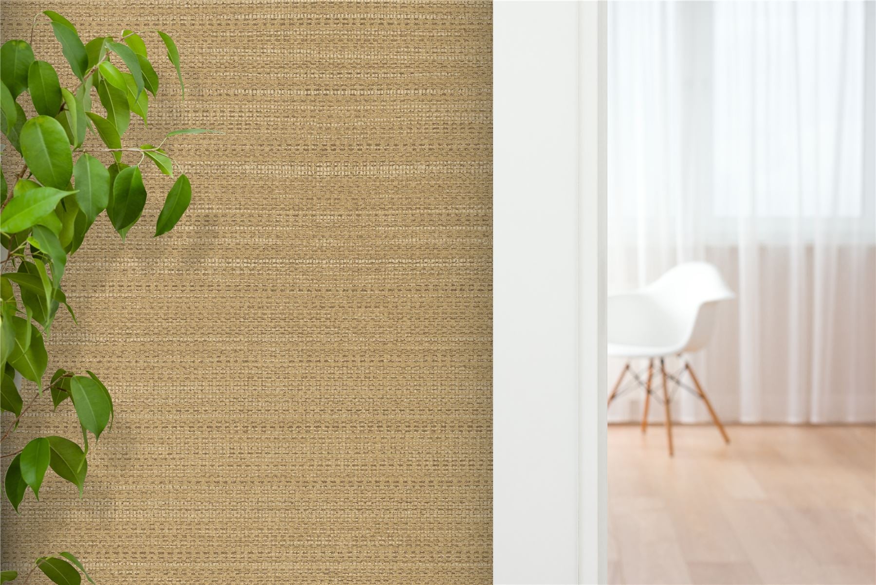 Raffia Texture Rust Wallpaper