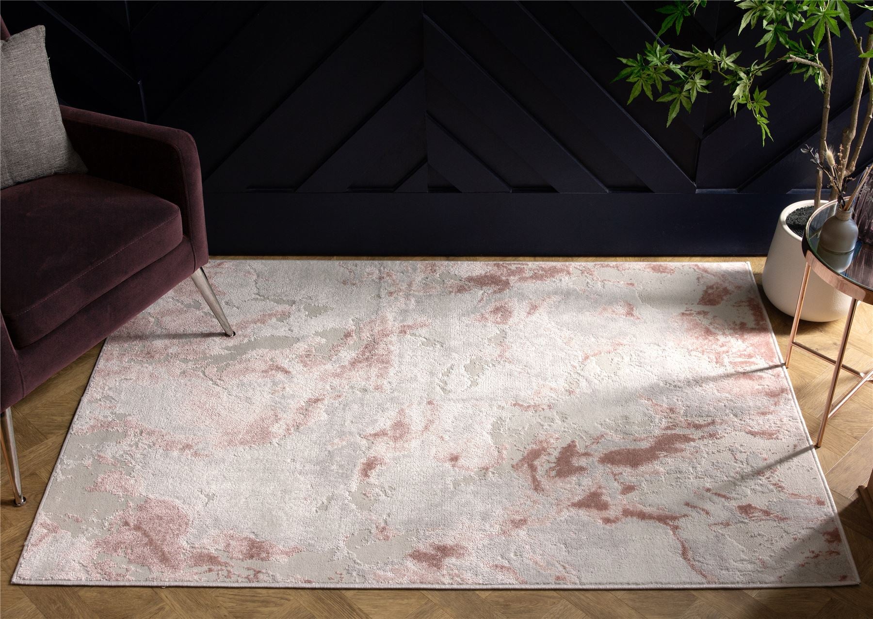 Muse Bahia Marble Pink Rug
