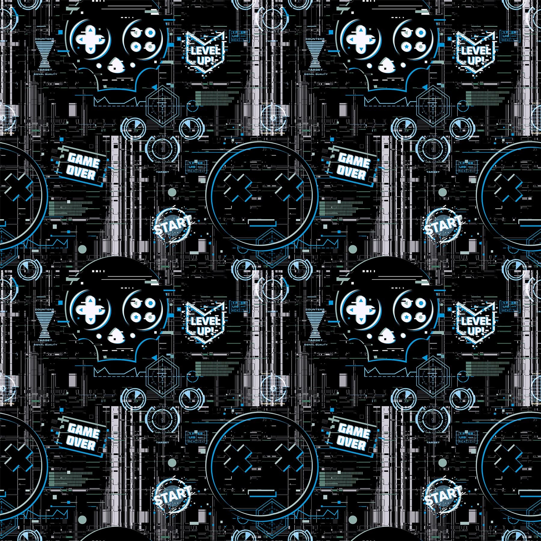 Gaming Glitch Charcoal/Blue sw12