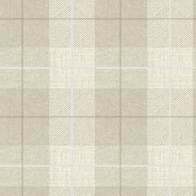 Country Tartan Taupe Wallpaper
