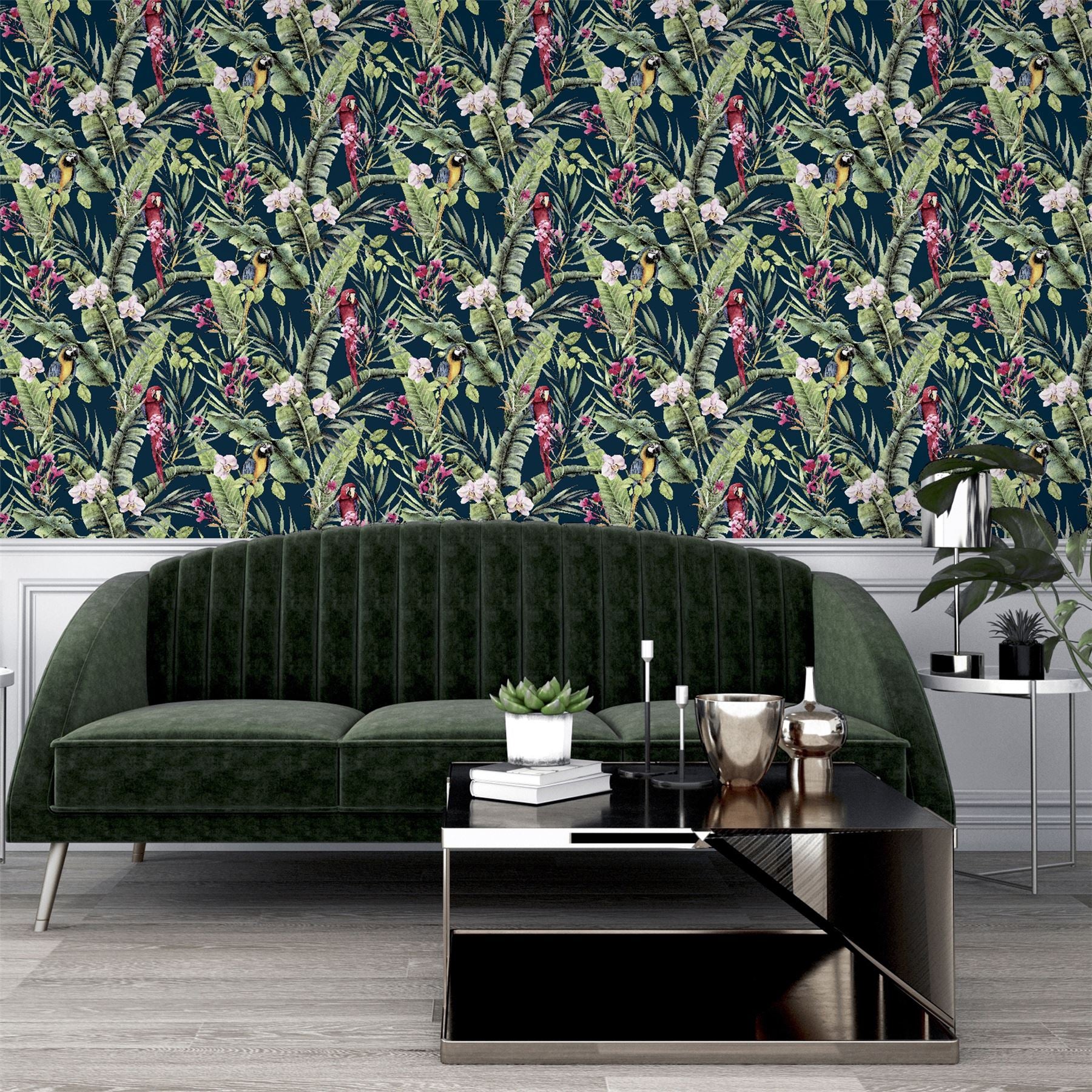 Pretty Polly Navy Multi Wallpaper sw12