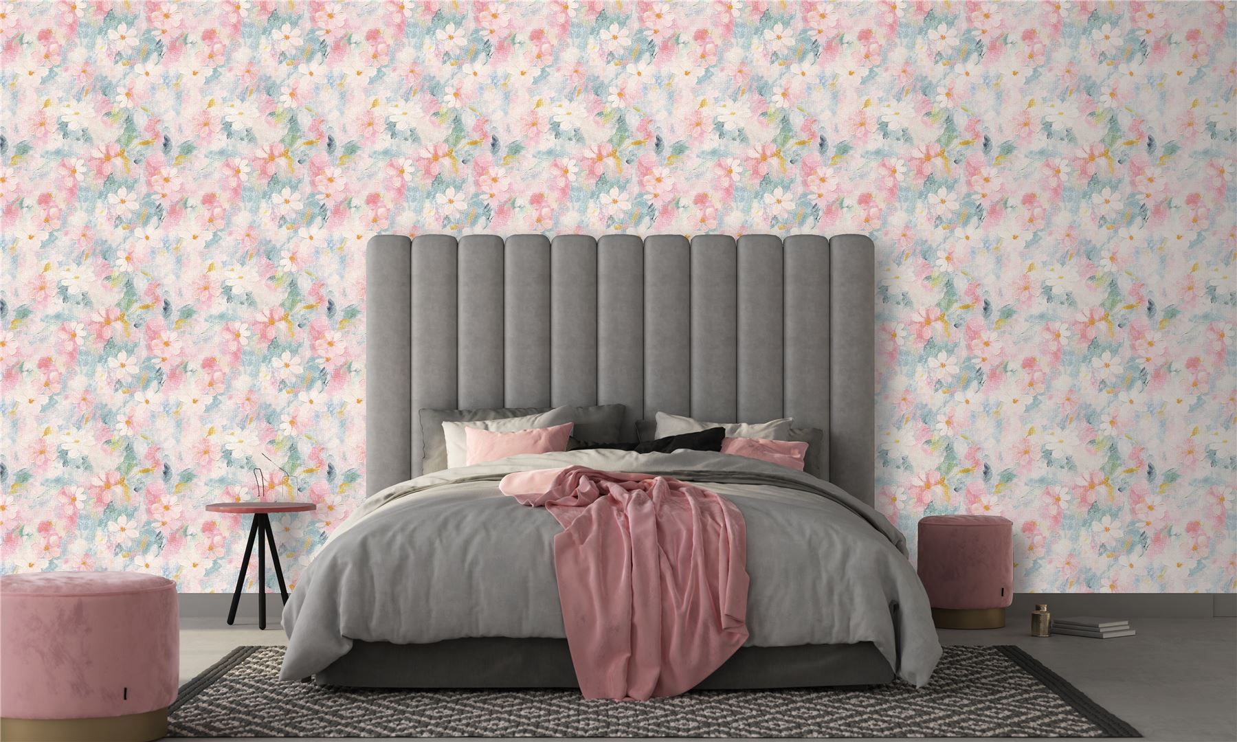 Oil Paint Floral Wallpaper