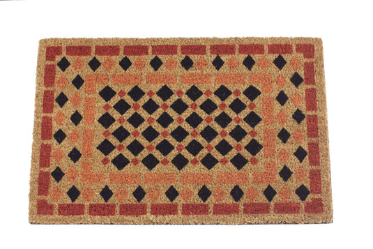 Astley Mosaic Printed Orange Doormat 40x60cm (Bale 444)