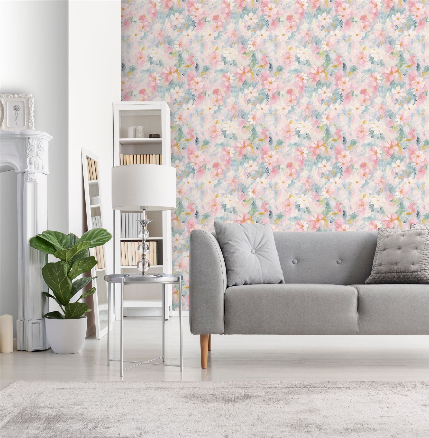 Oil Paint Floral Wallpaper