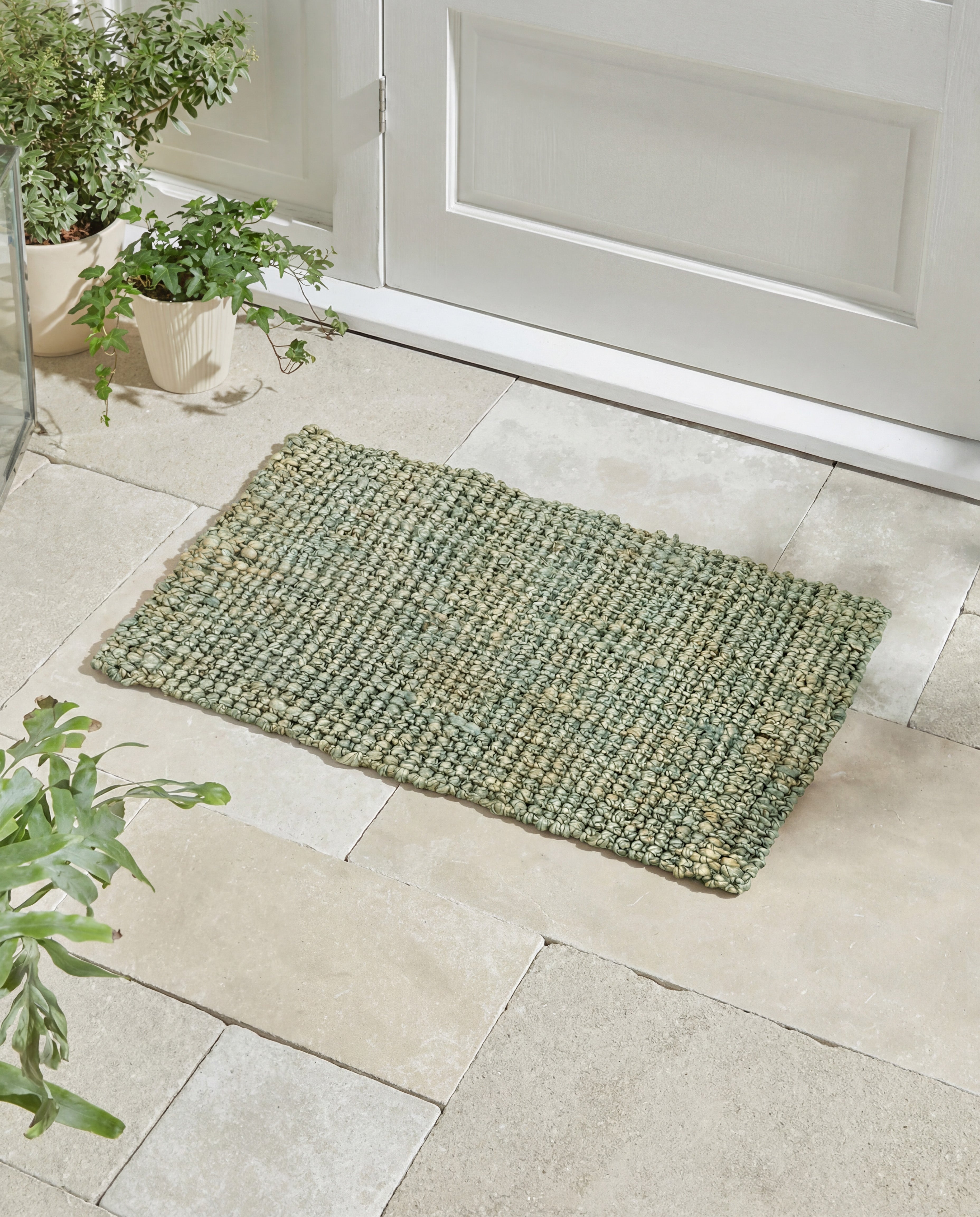 Whitefield Handwoven Boucle 45x75cm Grey Doormat