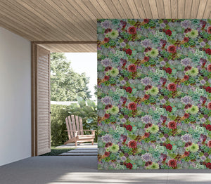 Succulent Living Wall Multi Wallpaper