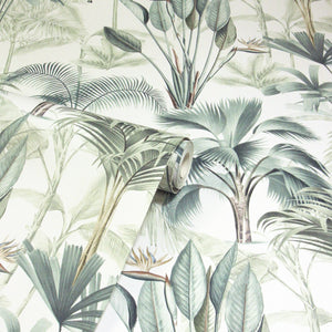 King Palm Green Wallpaper