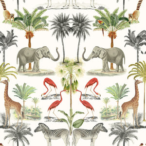 Mirrored Animals Multi Wallpaper